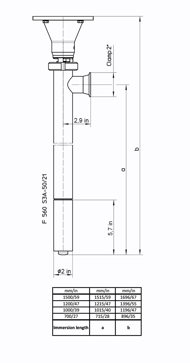 560-S3A-S-50-Dimensions