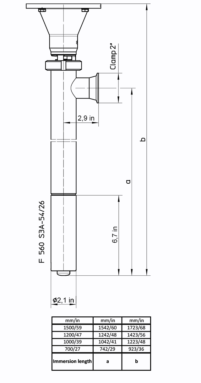 560-S3A-S-54-Dimensions